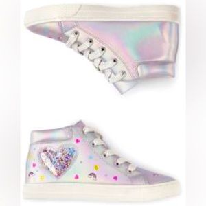 Children’s Place High Top Silver Tennis Shoe Size 2